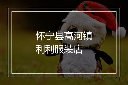 怀宁县高河镇利利服装店