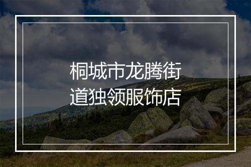 桐城市龙腾街道独领服饰店