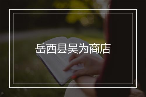 岳西县吴为商店