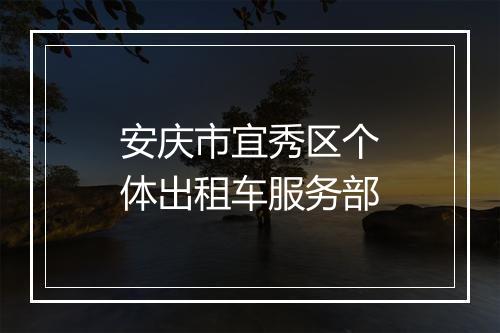 安庆市宜秀区个体出租车服务部