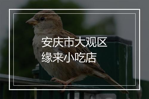 安庆市大观区缘来小吃店