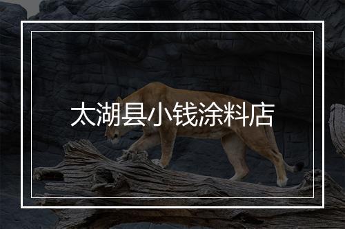 太湖县小钱涂料店