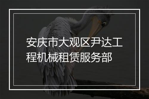 安庆市大观区尹达工程机械租赁服务部