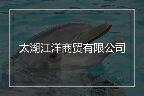 太湖江洋商贸有限公司