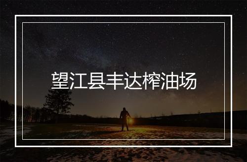 望江县丰达榨油场