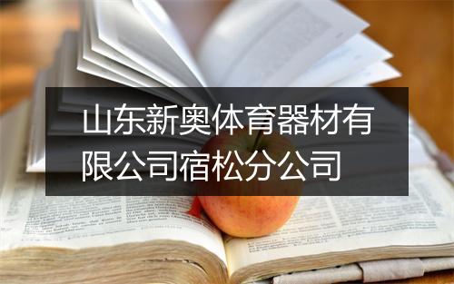 山东新奥体育器材有限公司宿松分公司