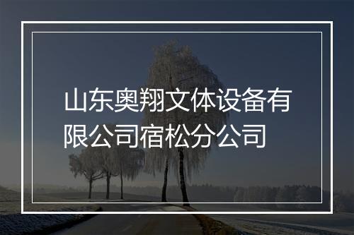 山东奥翔文体设备有限公司宿松分公司