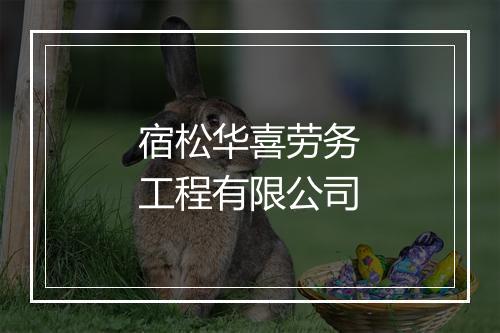 宿松华喜劳务工程有限公司