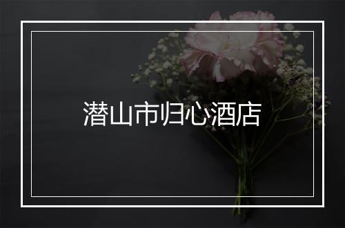 潜山市归心酒店