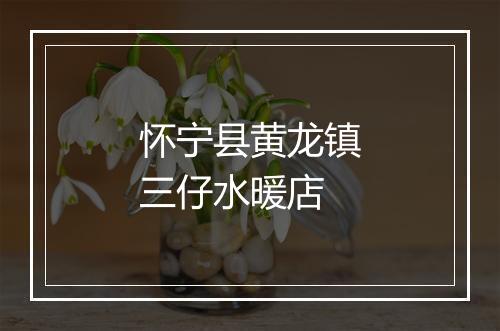 怀宁县黄龙镇三仔水暖店