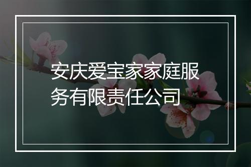 安庆爱宝家家庭服务有限责任公司