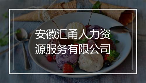 安徽汇甬人力资源服务有限公司