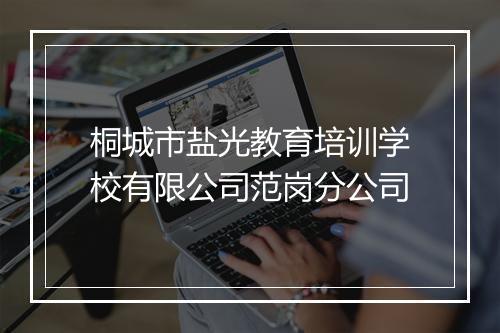 桐城市盐光教育培训学校有限公司范岗分公司