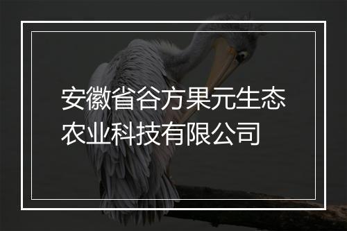 安徽省谷方果元生态农业科技有限公司