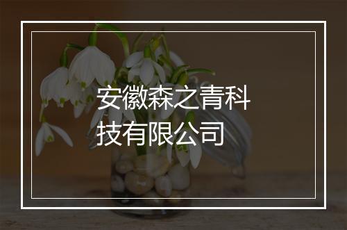 安徽森之青科技有限公司