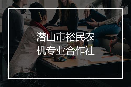 潜山市裕民农机专业合作社