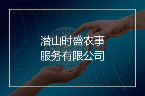 潜山时盛农事服务有限公司