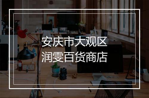 安庆市大观区润雯百货商店