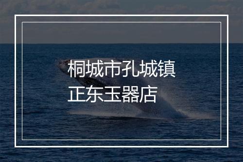 桐城市孔城镇正东玉器店