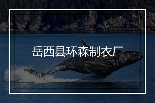 岳西县环森制衣厂