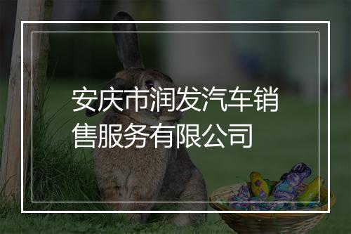 安庆市润发汽车销售服务有限公司