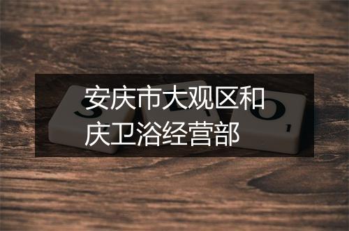 安庆市大观区和庆卫浴经营部