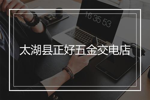 太湖县正好五金交电店