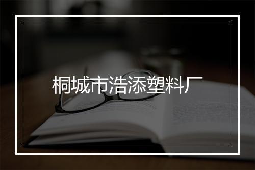 桐城市浩添塑料厂