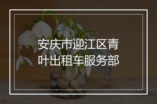 安庆市迎江区青叶出租车服务部