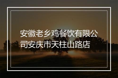安徽老乡鸡餐饮有限公司安庆市天柱山路店