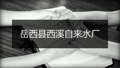 岳西县西溪自来水厂
