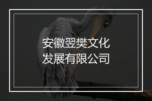 安徽翌樊文化发展有限公司