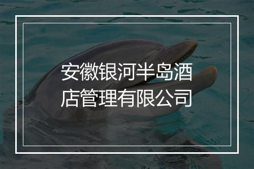 安徽银河半岛酒店管理有限公司