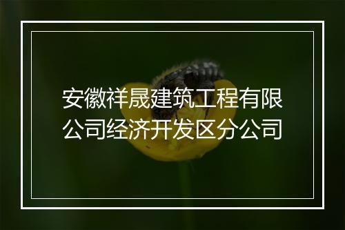 安徽祥晟建筑工程有限公司经济开发区分公司