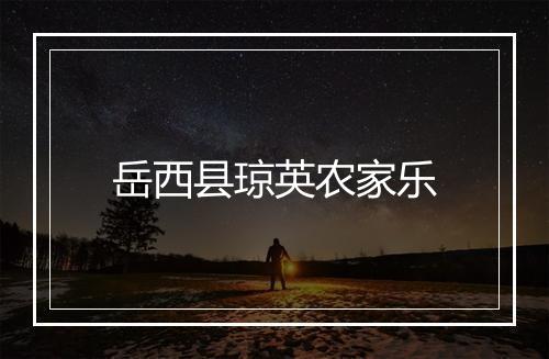 岳西县琼英农家乐