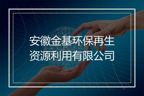 安徽金基环保再生资源利用有限公司