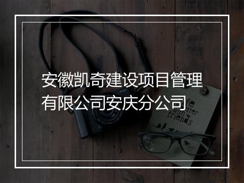 安徽凯奇建设项目管理有限公司安庆分公司