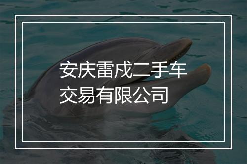 安庆雷戍二手车交易有限公司