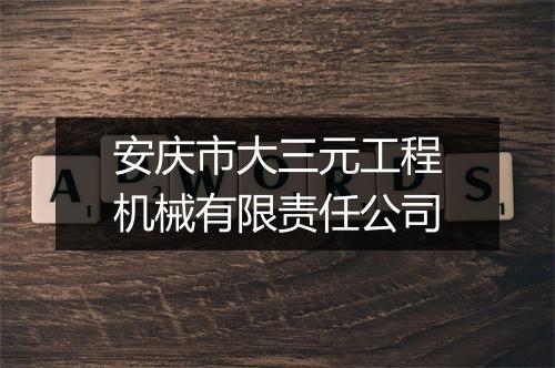 安庆市大三元工程机械有限责任公司