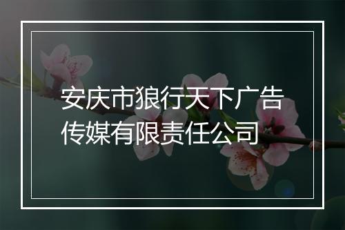 安庆市狼行天下广告传媒有限责任公司