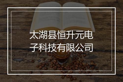 太湖县恒升元电子科技有限公司