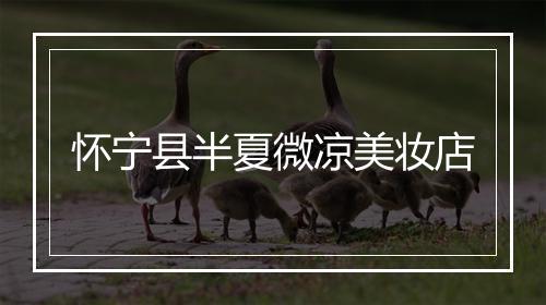 怀宁县半夏微凉美妆店