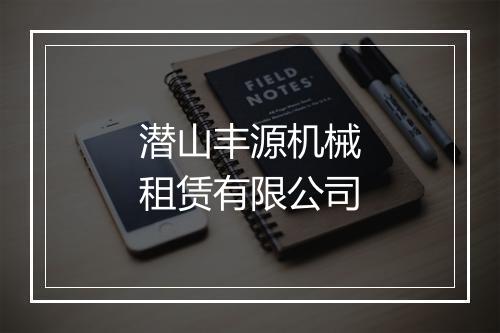 潜山丰源机械租赁有限公司