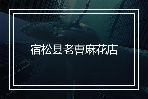 宿松县老曹麻花店