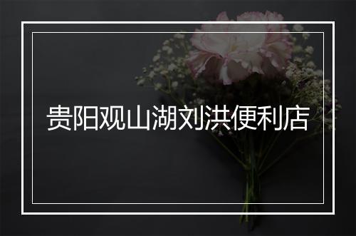 贵阳观山湖刘洪便利店