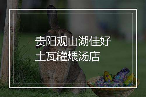 贵阳观山湖佳好土瓦罐煨汤店