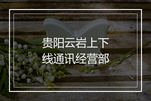 贵阳云岩上下线通讯经营部