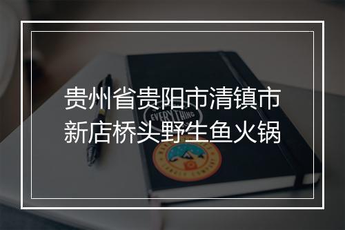 贵州省贵阳市清镇市新店桥头野生鱼火锅