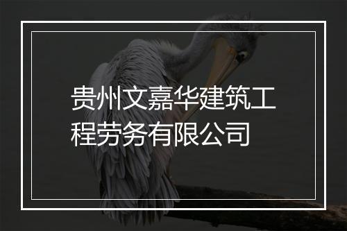 贵州文嘉华建筑工程劳务有限公司