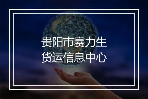 贵阳市赛力生货运信息中心